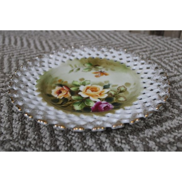 2 Decorative Porcelain Norcrest Japan Hand Painted Plates - Picture 6 of 9